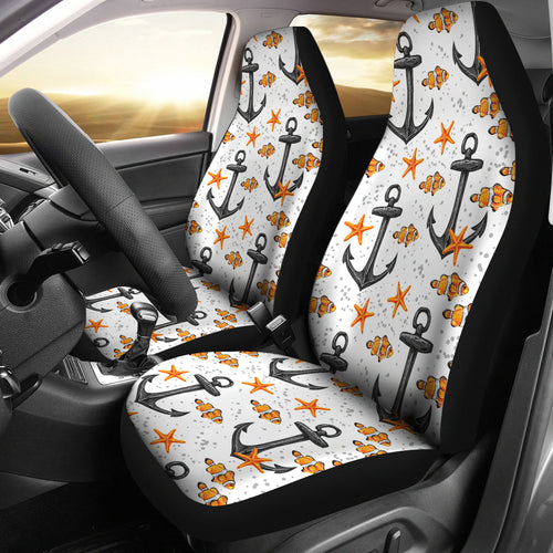 Clown Fish Pattern Print Design 02 Universal Fit Car Seat Covers