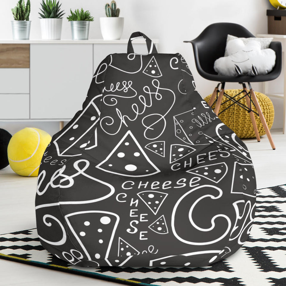 Handwritten Cheese Pattern Bean Bag Cover