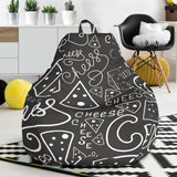 Handwritten Cheese Pattern Bean Bag Cover