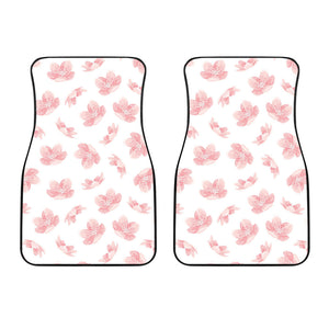 Pink Sakura Cherry Blossom Pattern Front Car Mats