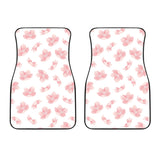 Pink Sakura Cherry Blossom Pattern Front Car Mats
