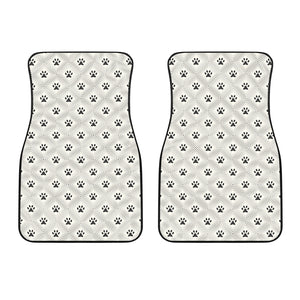 Dog Paws Pattern Print Design 03 Front Car Mats