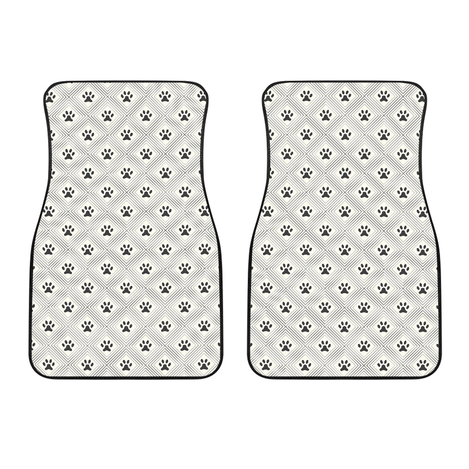 Dog Paws Pattern Print Design 03 Front Car Mats