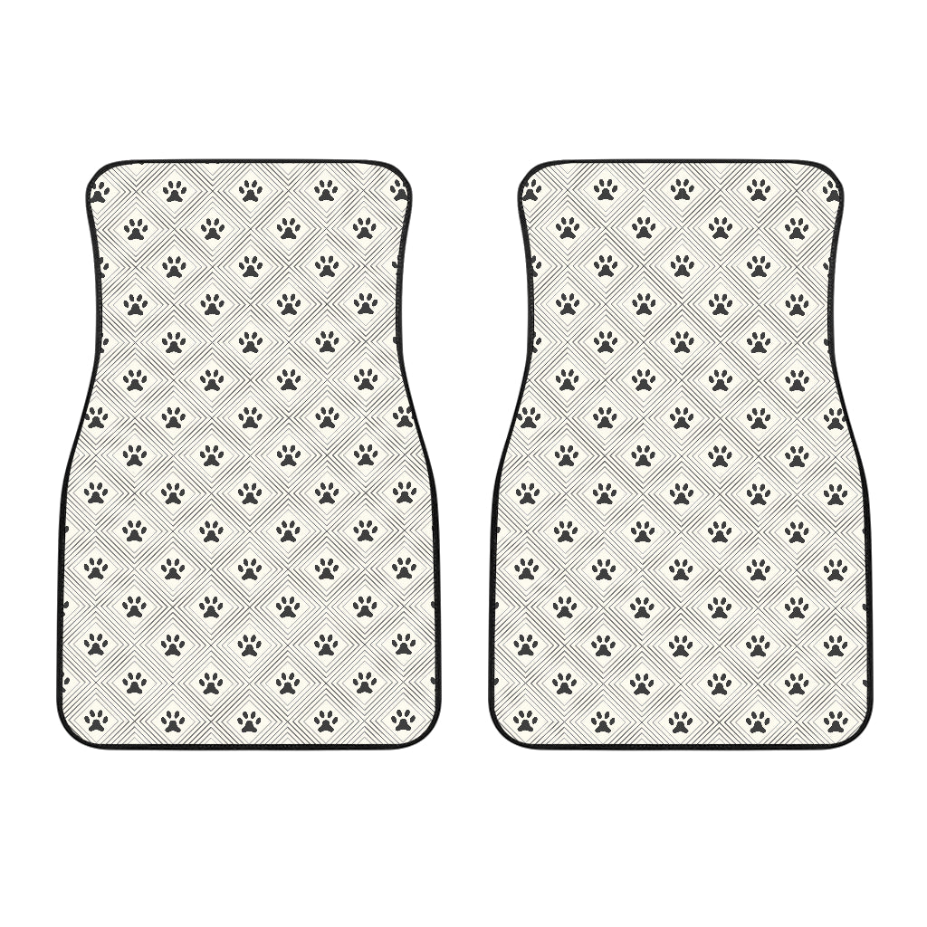 Dog Paws Pattern Print Design 03 Front Car Mats