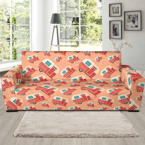 Camper Van Pattern Print Design 03 Sofa Slipcover