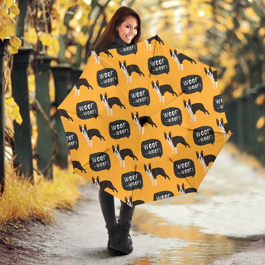 Boston Terrier Design Pattern Umbrella