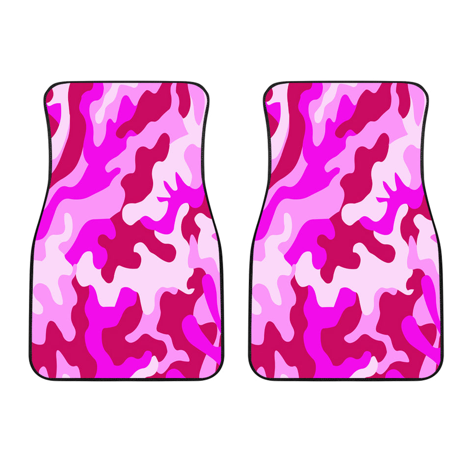 Pink Camouflage Front Car Mats (Set Of 2)