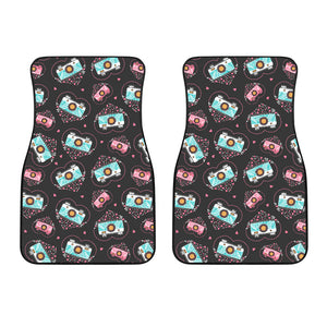 Camera Pattern Print Design 04 Front Car Mats