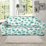 Green Ginkgo Leaves Pattern Sofa Slipcover
