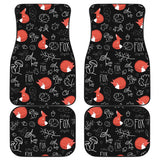 Fox Sleeping Fox Pattern Front And Back Car Mats