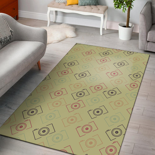 Camera Pattern Print Design 01 Area Rug