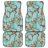 Monkey Palm Tree Background Front And Back Car Mats