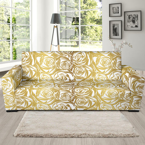 Rose Pattern Print Design 05  Sofa Slipcover