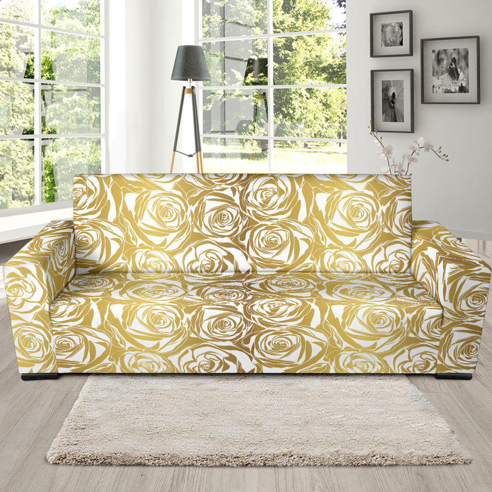 Rose Pattern Print Design 05  Sofa Slipcover