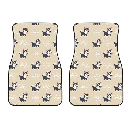 Cute Siberian Husky Front Car Mats