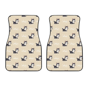 Cute Siberian Husky Front Car Mats