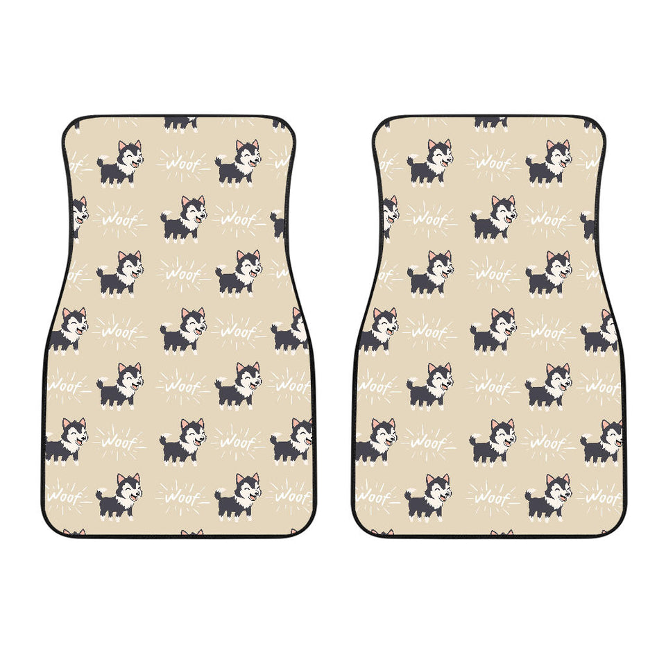 Cute Siberian Husky Front Car Mats