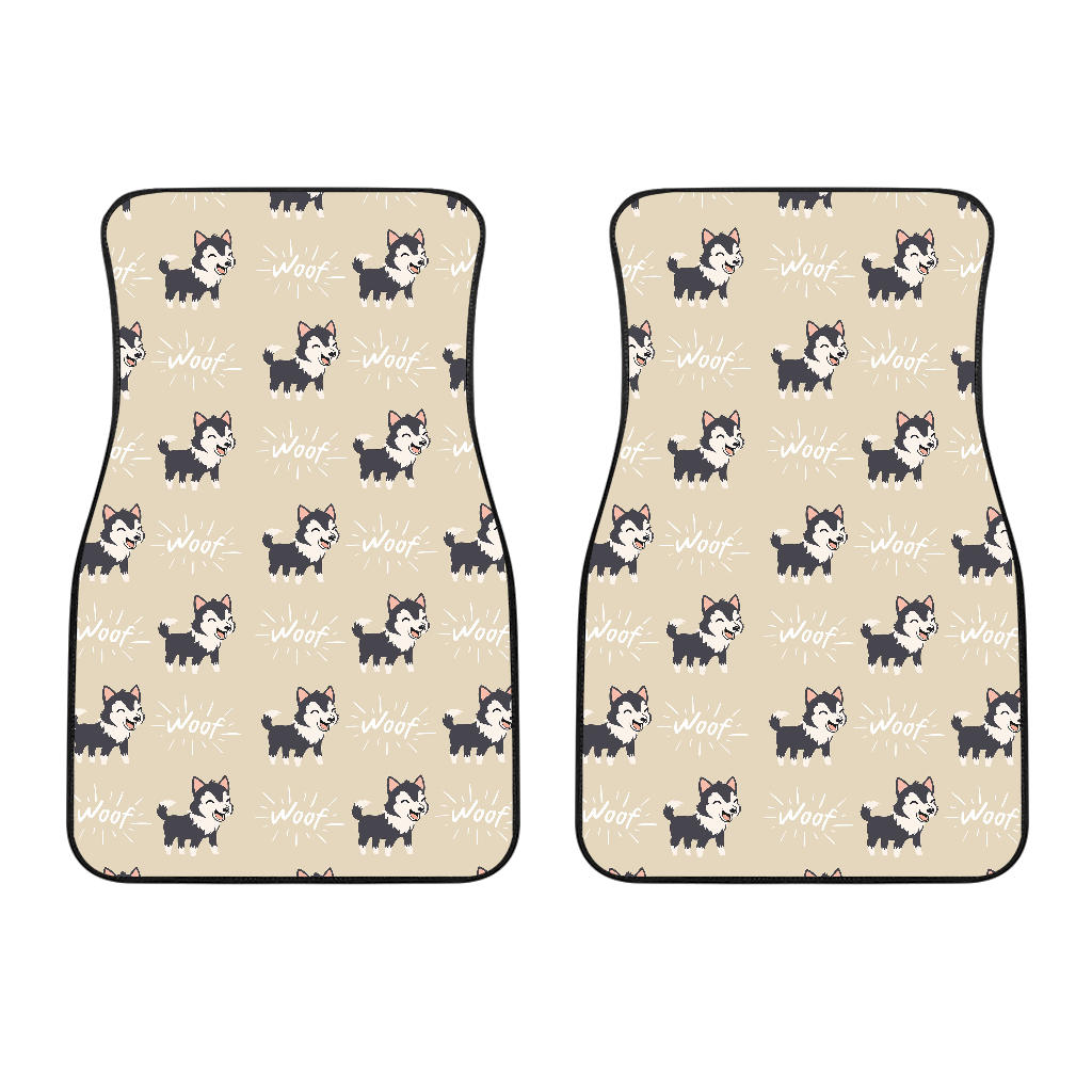 Cute Siberian Husky Front Car Mats