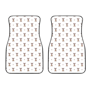 Greyhound Pattern Print Design 05 Front Car Mats