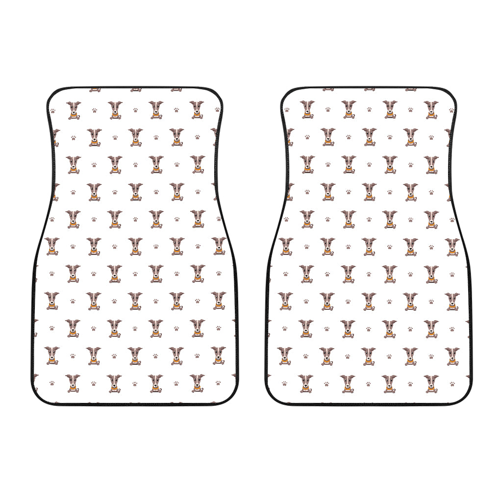 Greyhound Pattern Print Design 05 Front Car Mats