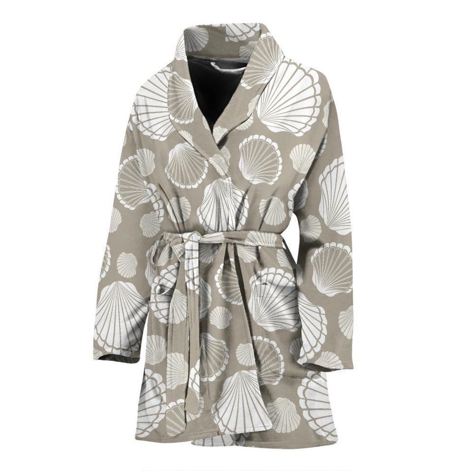 Scallop Shell Pattern Women'S Bathrobe