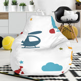 Colorful Helicopter Pattern Bean Bag Cover