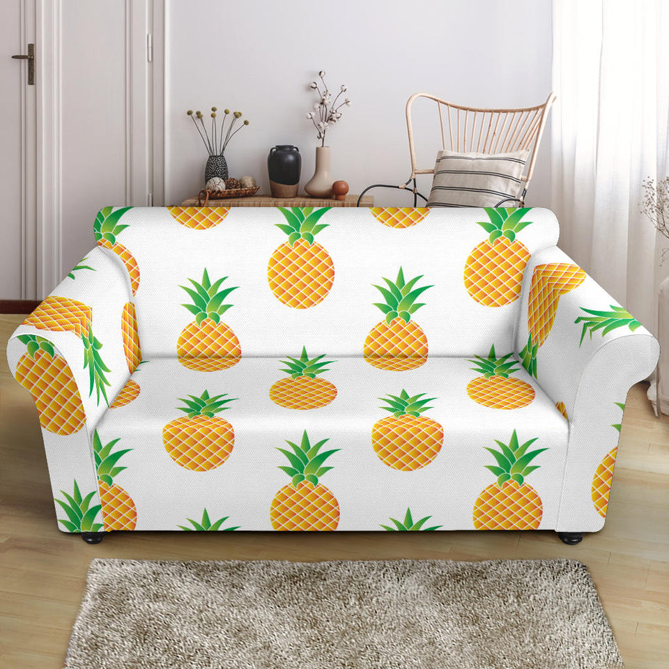 Pineapples Pattern Loveseat Couch Slipcover