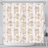 Cute Owl Leaf Shower Curtain Fulfilled In US