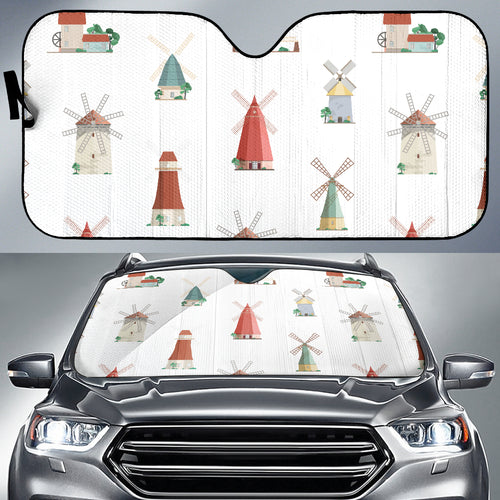 Windmill Design Pattern Car Sun Shade