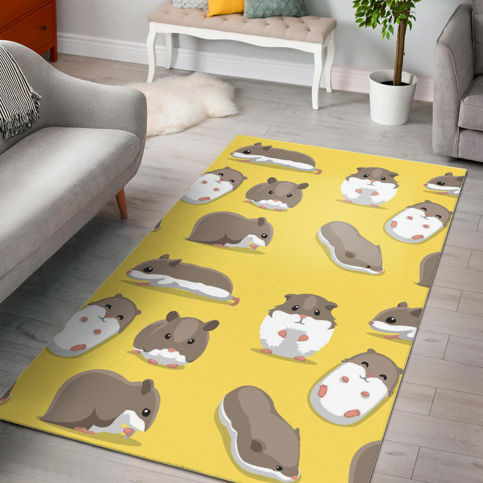 Cute Hamster Pattern Area Rug