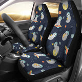Cute Sloth Astronaut Star Planet Rocket Pattern  Universal Fit Car Seat Covers