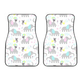 Cute Elephant Mouse Pattern Front Car Mats