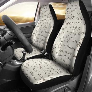 Chemistry Periodic Table Pattern Print Design 04 Universal Fit Car Seat Covers