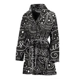 Handwritten Cheese Pattern Women'S Bathrobe