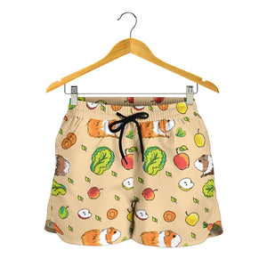 Guinea Pig Pattern Print Design 05 Women Shorts