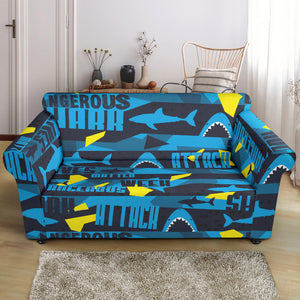 Shark Dangerous Loveseat Couch Slipcover