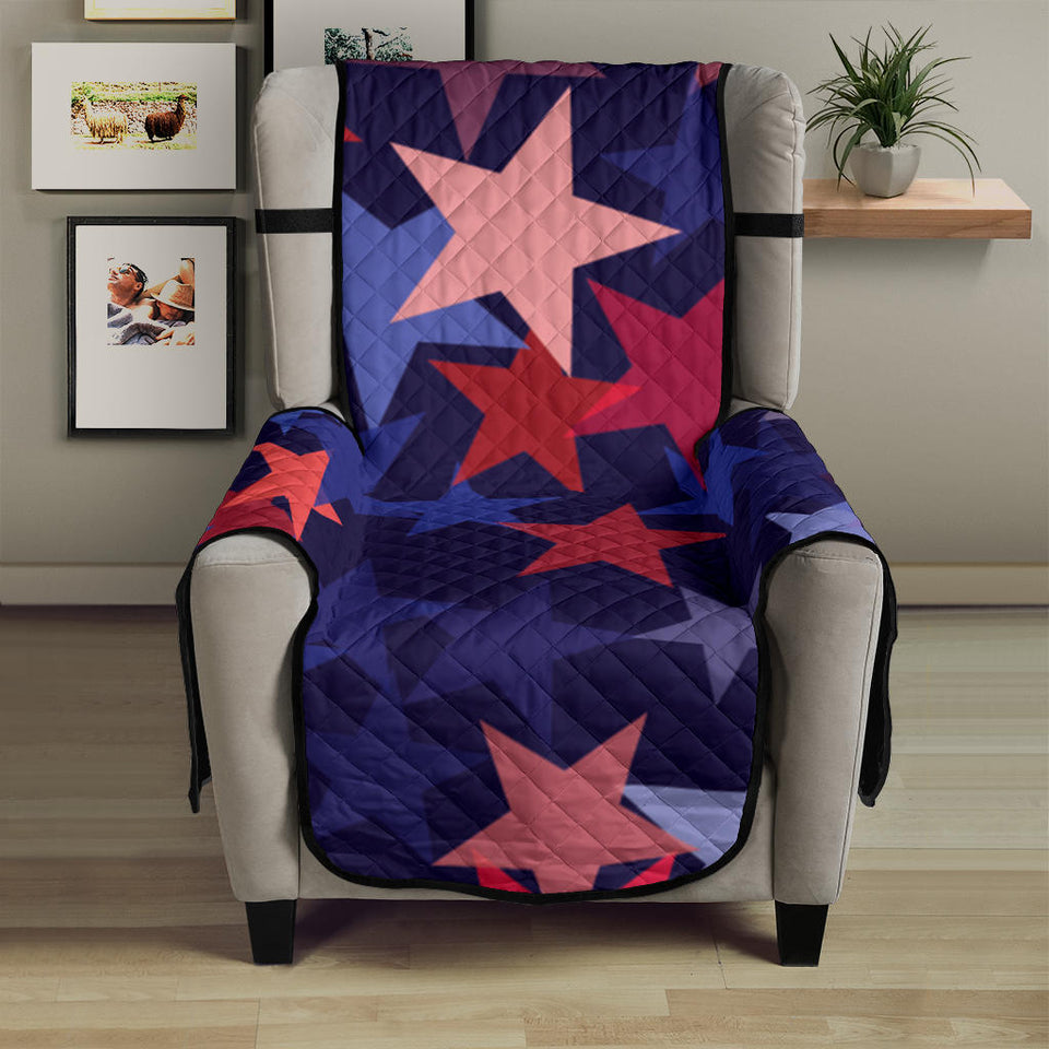 Red blue star pattern Chair Cover Protector