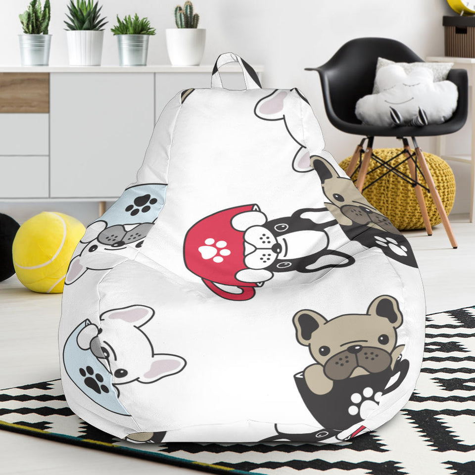 French Bulldog Cup Paw Pattern Bean Bag Cover
