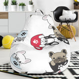 French Bulldog Cup Paw Pattern Bean Bag Cover
