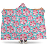 3D Sakura Cherry Blossom Pattern Hooded Blanket
