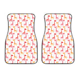 Giraffe Pattern Print Design 03 Front Car Mats