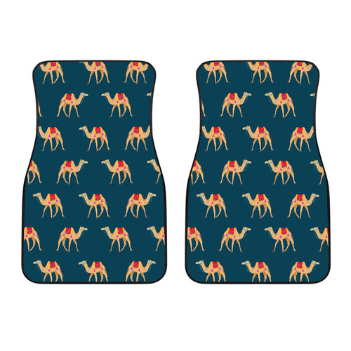 Camel Pattern Blue Blackground  Front Car Mats