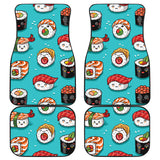 Cute Sushi Pattern Front And Back Car Mats