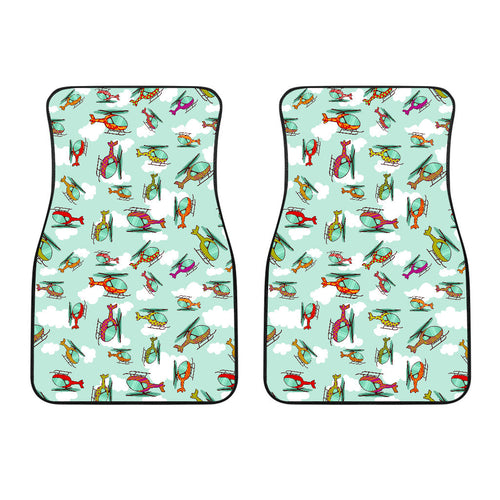 Helicopter Design Pattern Front Car Mats