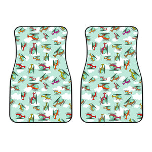 Helicopter Design Pattern Front Car Mats