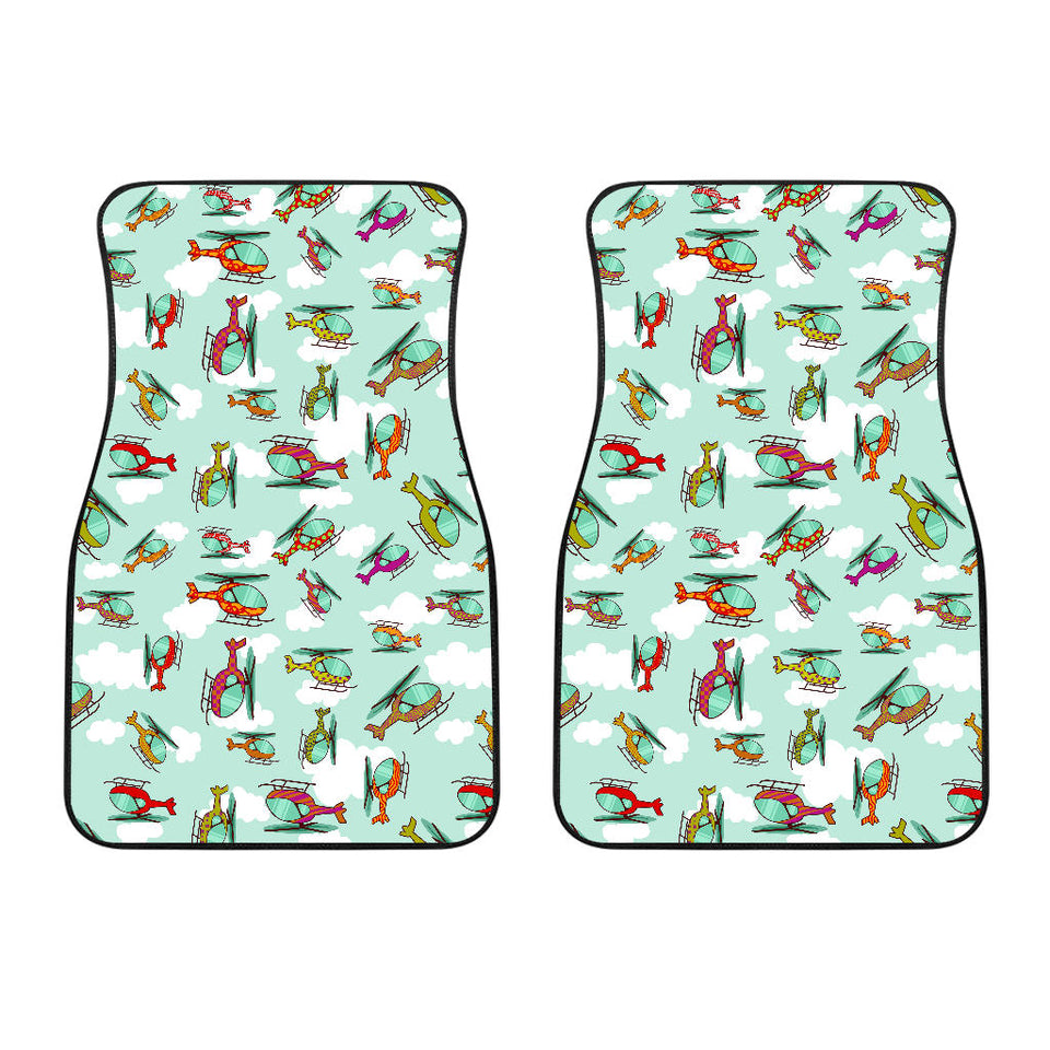 Helicopter Design Pattern Front Car Mats