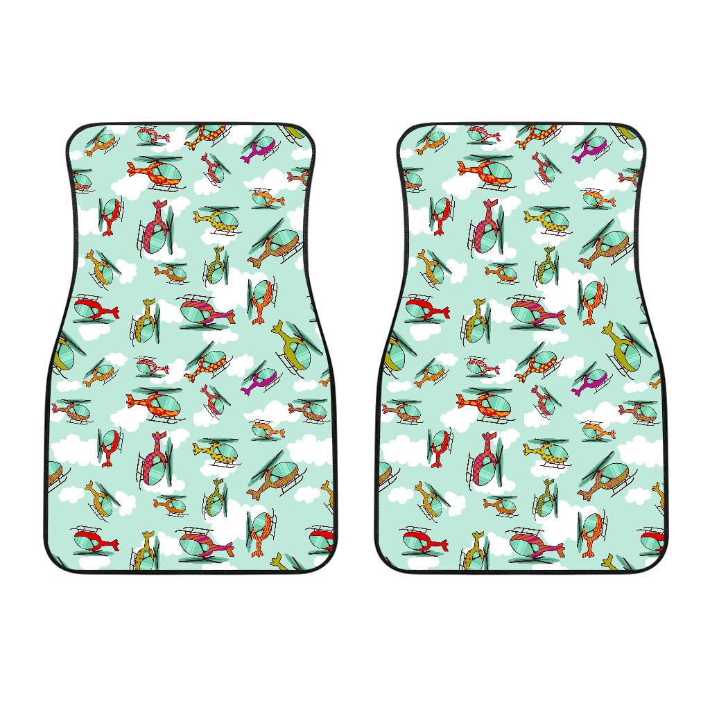 Helicopter Design Pattern Front Car Mats