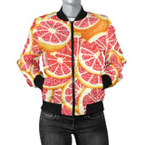 Tropical Grapefruit Pattern Women'S Bomber Jacket