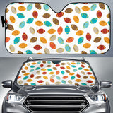 Colorful American Football Ball Pattern Car Sun Shade
