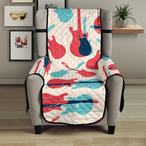 Red Blue guitar pattern Chair Cover Protector